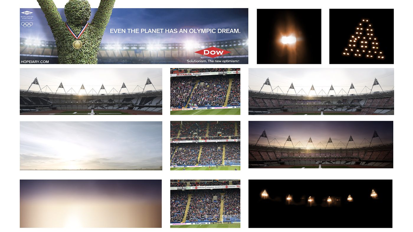 DOW Olympics: stadium plate and floodlight elements