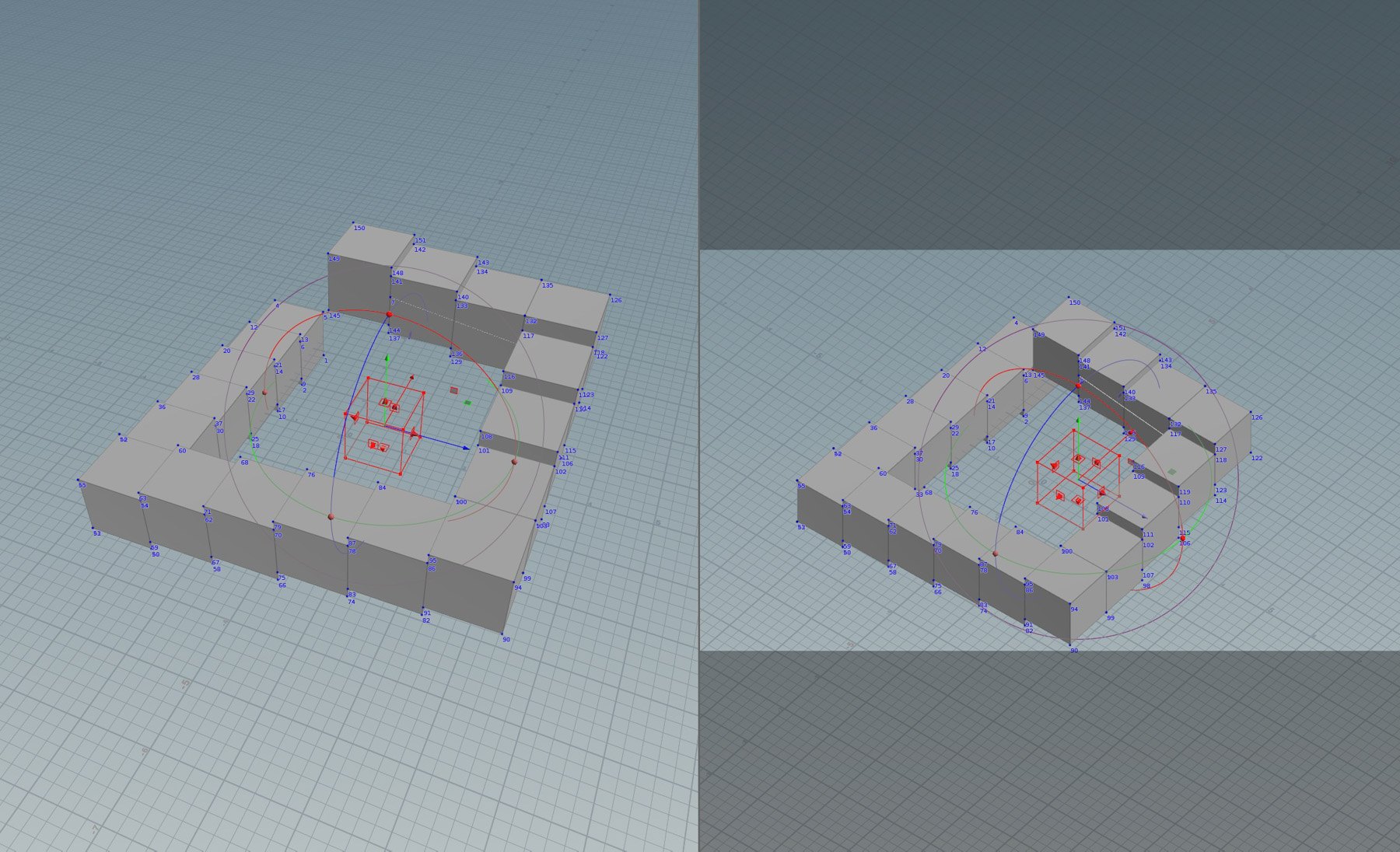 Escher Staircase: Block-out of the impossible steps