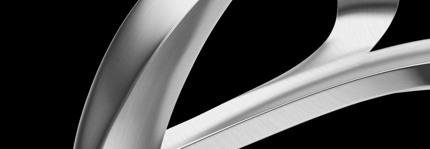 Eurostar Logo: close-up of the brushed steel finish