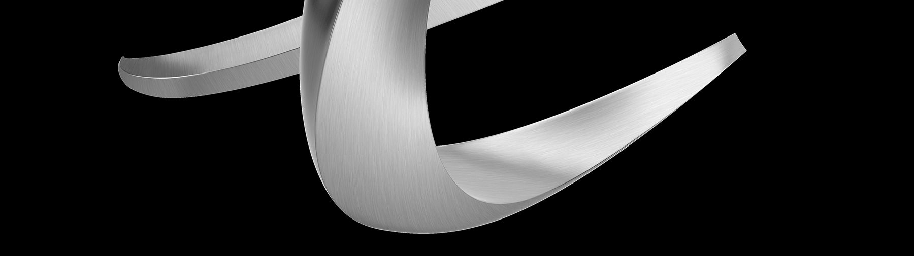 Eurostar Logo: detail of the brushed steel curve
