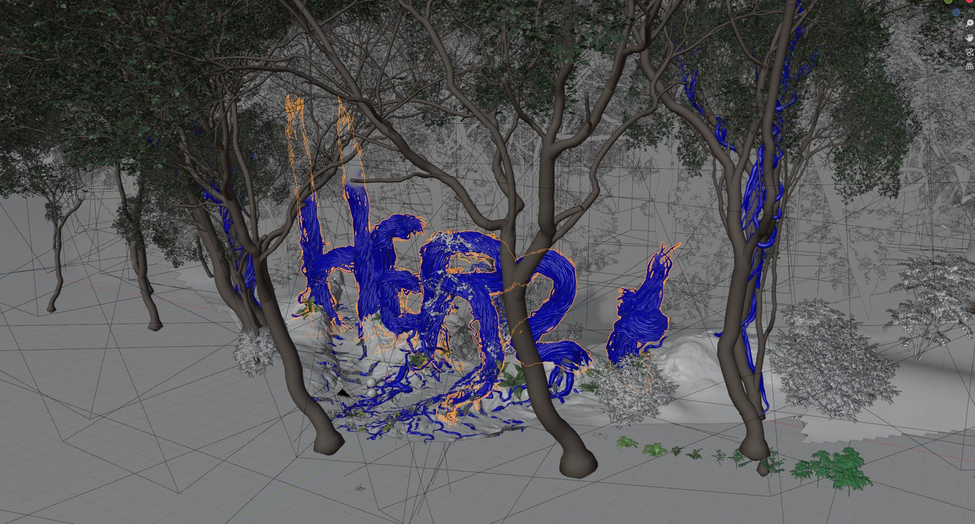 Her2 Forest: Wireframe forest build