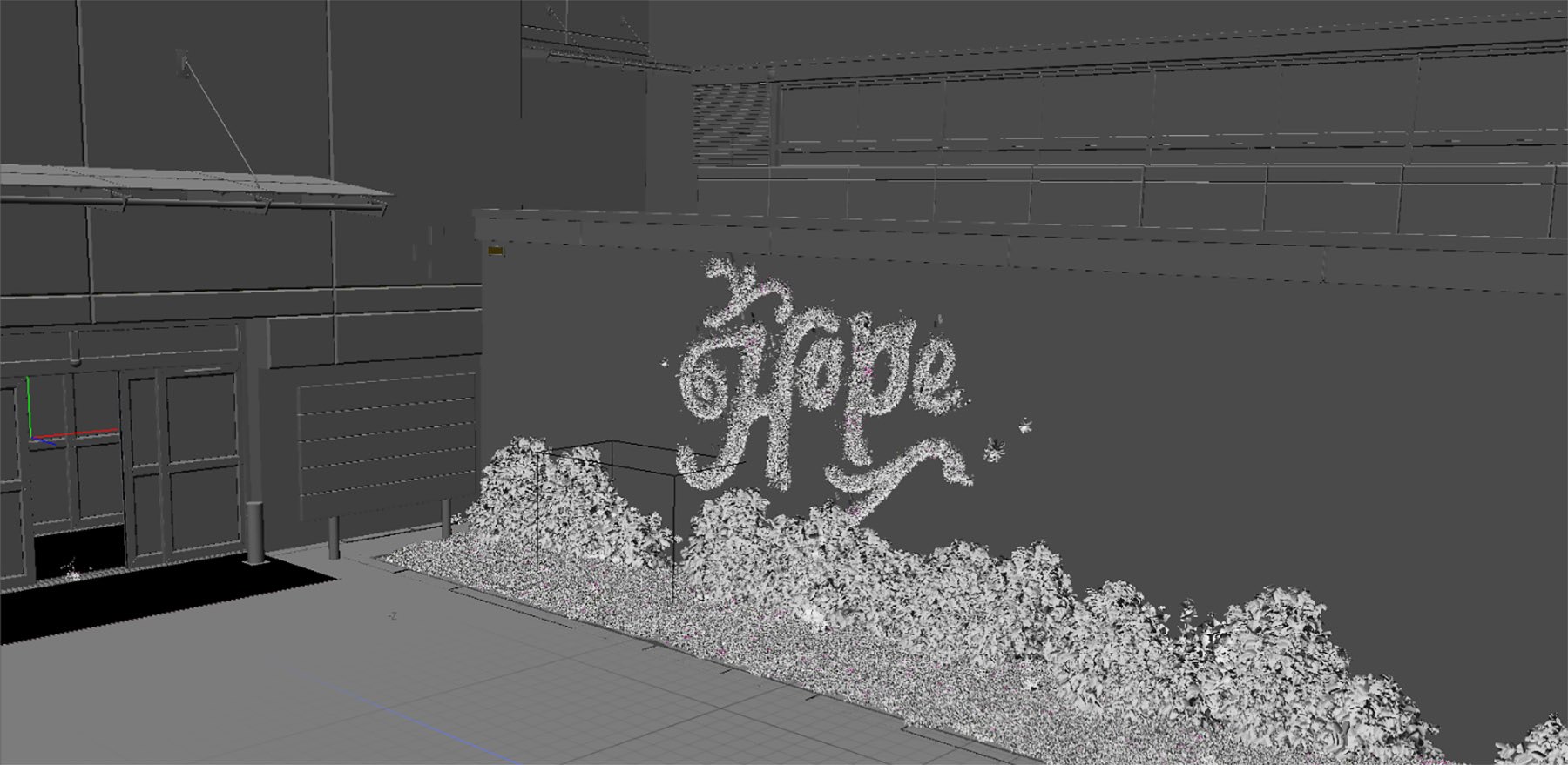 Hope Plant Wall: Planting in the viewport