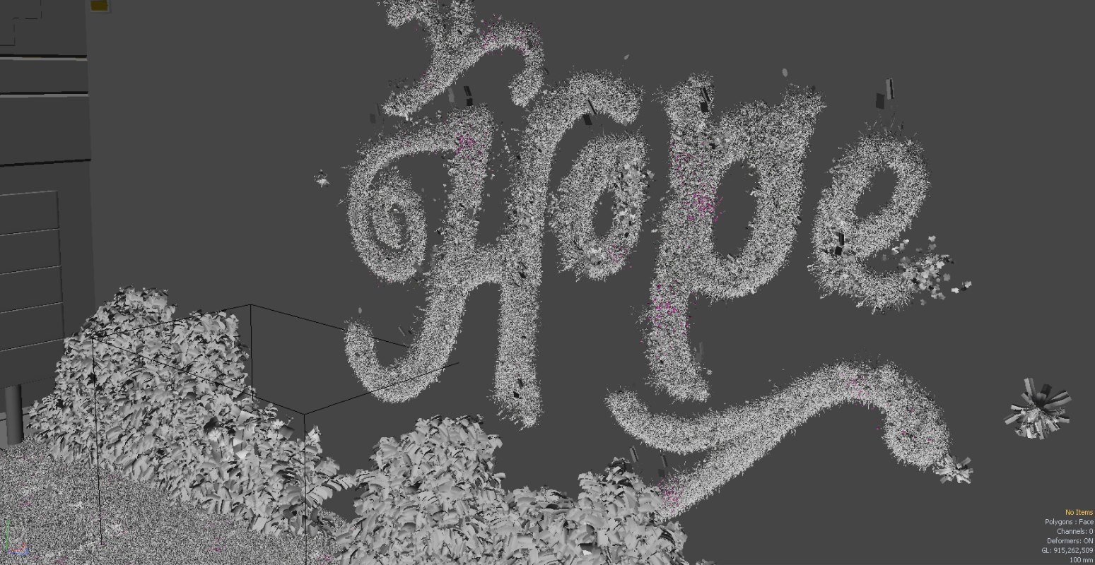 Hope Plant Wall: Lettering detail