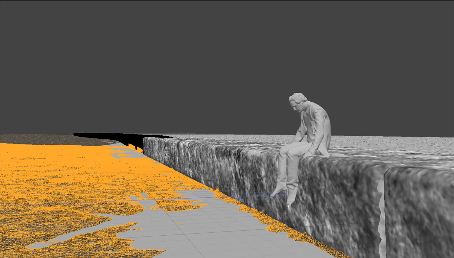 Ice Man: Scene in the viewport