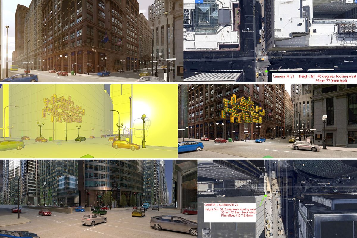 Jakafi previz: camera positions and lenses planned on the street