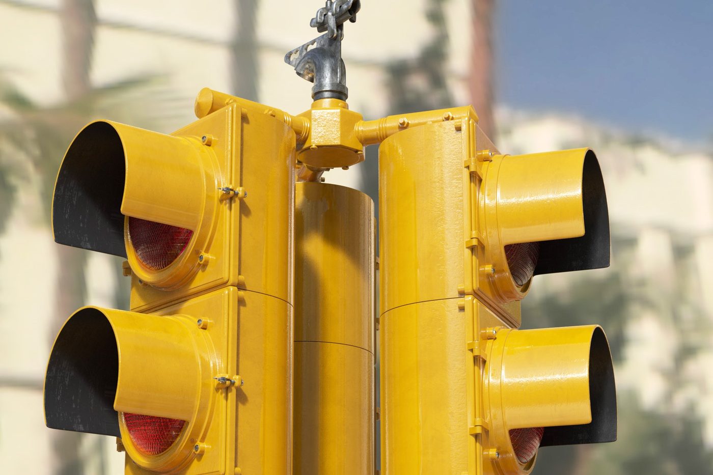 Jakafi: detail of the painted CGI traffic lights