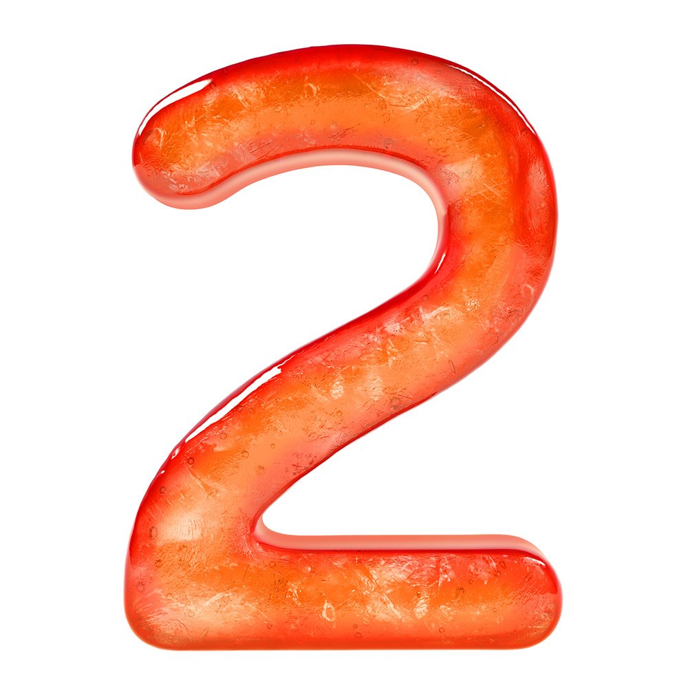 LG Lollipops: CGI candy numeral 2