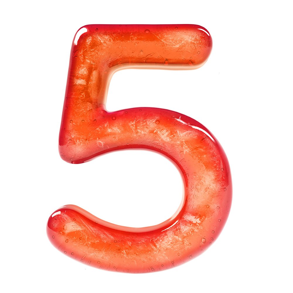 LG Lollipops: CGI candy numeral 5