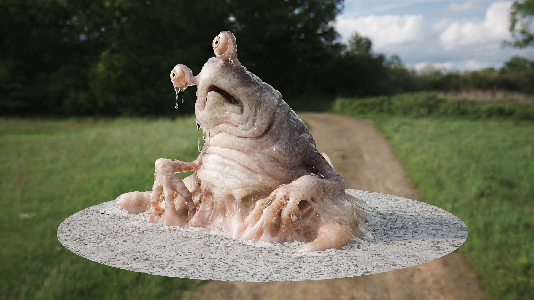 Sickness Monster: Painted texture pass