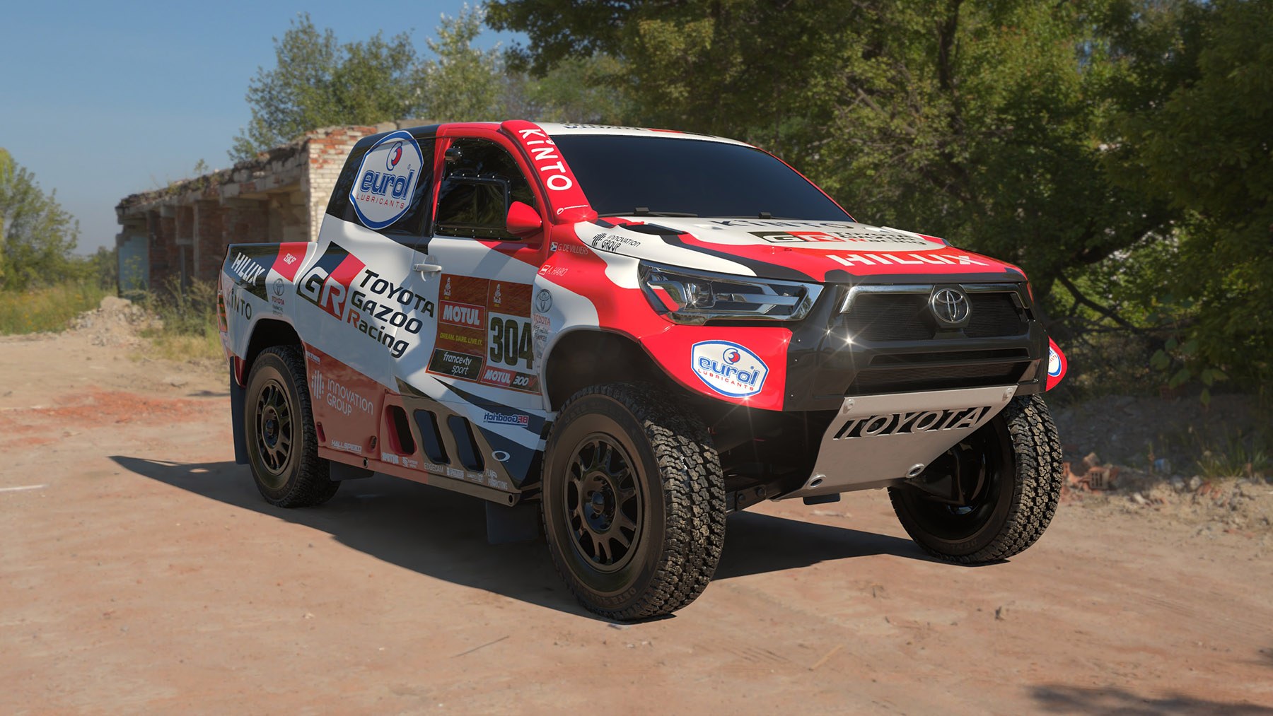 CGI Hilux rally truck in Gazoo Racing livery